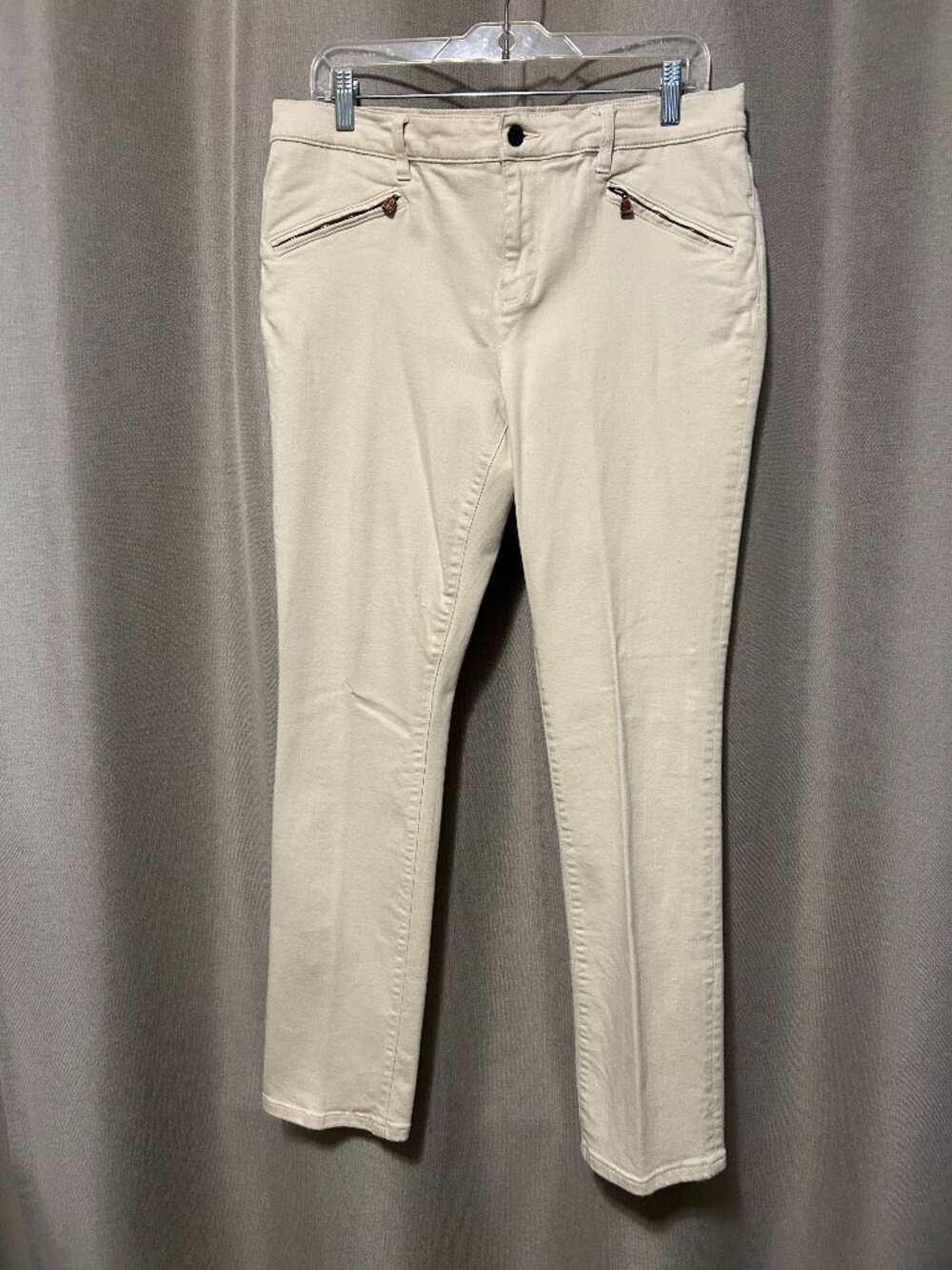 Ralph Lauren Slim Fit Cream Jeans - Riding Style - Cotton Blend